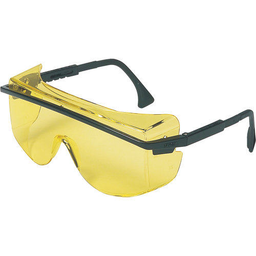 Lunettes de s&eacute;curit&eacute; Uvex Astrospec OTG 3001, Lentille Ambr&eacute;e, Anti-&eacute;gratignures, ANSI Z87+/R&eacute;pond ou surpasse la norme CSA Z94.3 O-Max