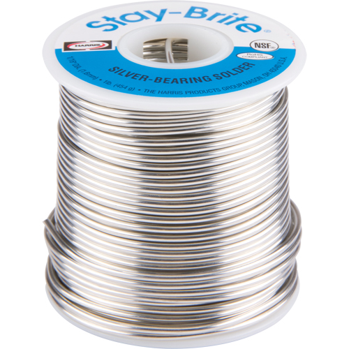 Stay-Brite&reg; Solders, Lead-Free, 96% Tin 4% Silver, Solid Core, 0.0625" Dia. O-Max
