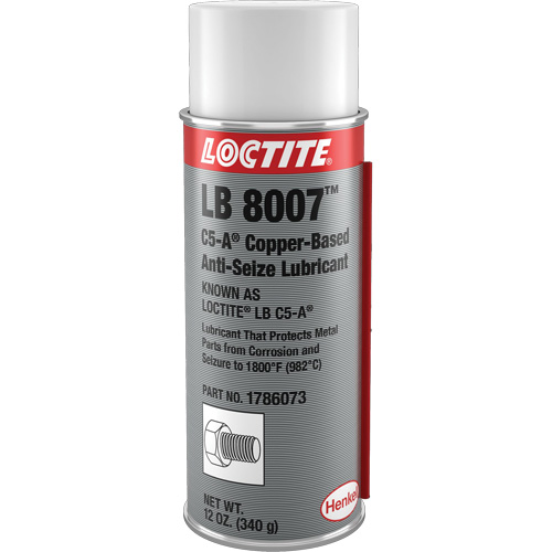 LB 8007 Copper Based Anti-Seize, 340 g, Aerosol Can, 1800°F (982°C) Max Temp. O-Max