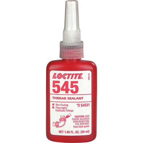 Thread Sealant 545 Hydraulic/Pneumatic Sealant, Bottle, 50 ml, -54° C - 149° C/-65° F - 300° F O-Max