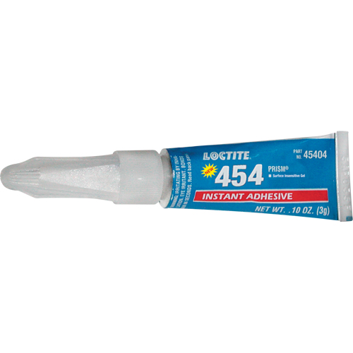454 Prism&reg; Instant Adhesive Gel, Clear, Tube, 3 g O-Max