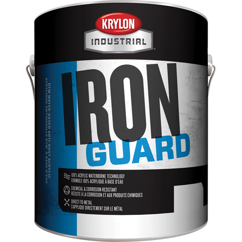 Industrial Iron Guard&reg; Water-Based Enamel, 3.78 L, Gallon, Red O-Max