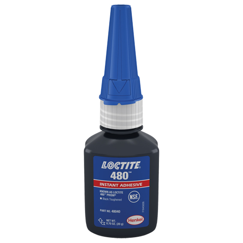 480 Instant Adhesive, Black, Tube, 20 g O-Max