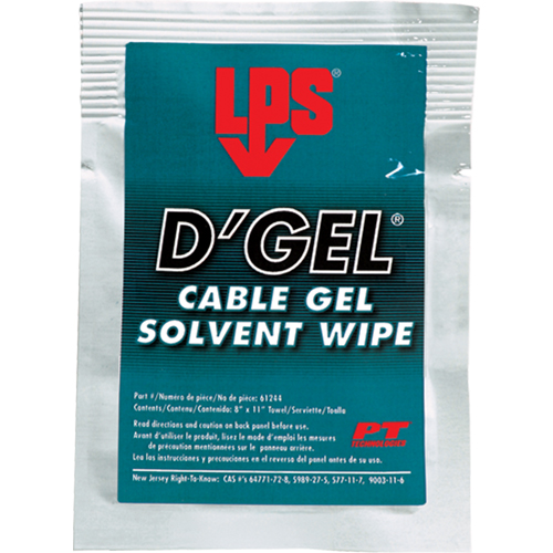 D'Gel&reg; Cable Gel Solvent, Packets O-Max