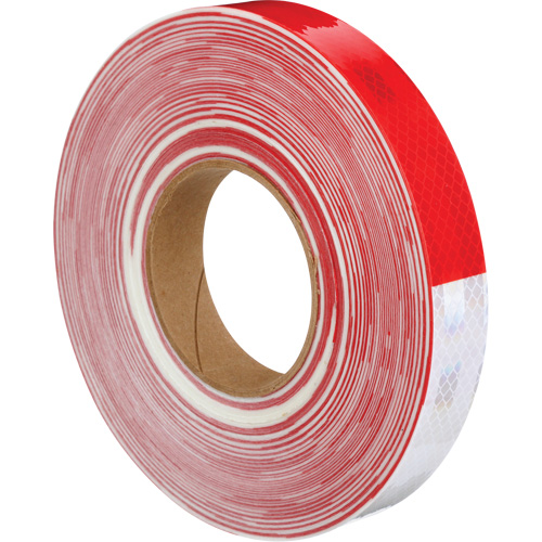 3M Diamond Grade Marking Tape, 1" W x 150' L, Red & White O-Max
