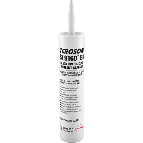 Scellant &agrave; la silicone Teroson SI 9160, Cartouche, Noir O-Max