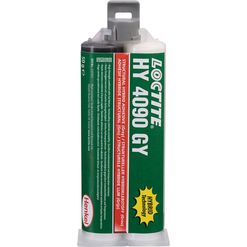 HY 4090 GY Structural Repair Hybrid Adhesive, Two-Part, Dual Cartridge, 50 g, Grey O-Max
