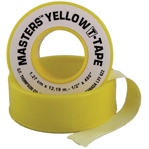Ruban T, 260" lo x 1/2" la, Jaune O-Max