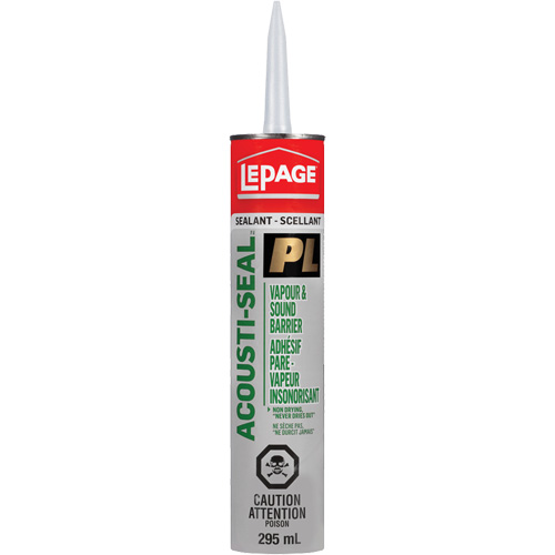 PL&reg; Vapour Barrier & Sound Reduction Adhesive, 825 ml, Tube, Black O-Max