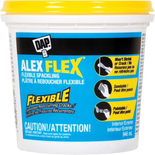 Pl&acirc;tre &agrave; reboucher flexible Alex Flex, 946 ml, Contenant en plastique O-Max