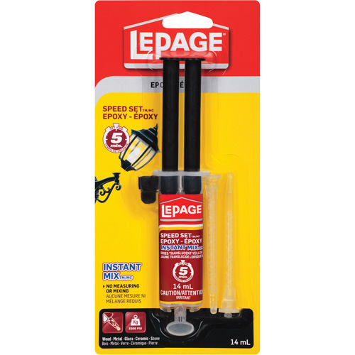 &eacute;poxy &agrave; s&eacute;chage rapide, 14 ml, &eacute;poxyde, Deux composants, Blanc cass&eacute; O-Max