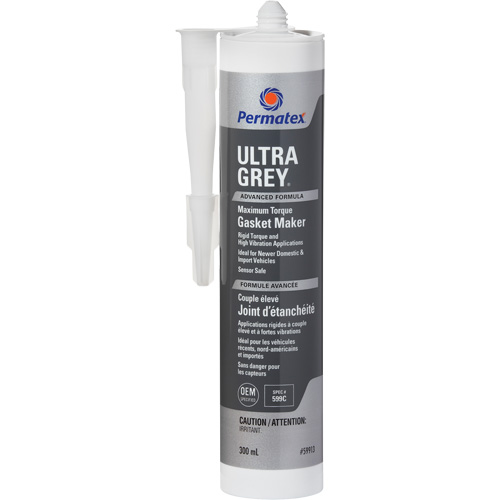 Compos&eacute; &agrave; joints de silicone RTV rigide pour couple &eacute;lev&eacute; Ultra Grey, Cartouche, Gris O-Max