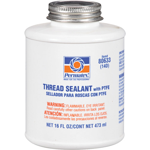 Scellant pour filetage avec PTFE, Canette &agrave; dessus brosse, 473 ml, -54° C - 149° C/-65° F - 300° F O-Max