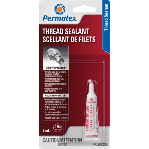 High Temperature Thread Sealant, Tube, 6 ml, -54° C - 204° C/-65° F - 400° F O-Max