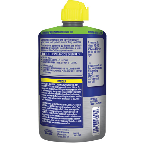 Lubrifiant sec pour chaîne de v&eacute;lo, Bouteille O-Max