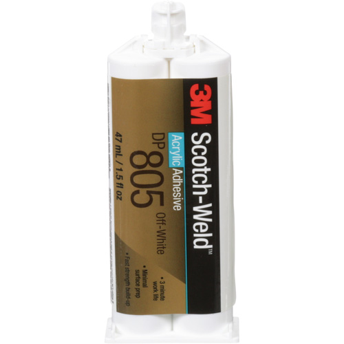 Adh&eacute;sif acrylique Scotch-Weld, Deux composants, Cartouche double, 1,6 oz liq., Blanc cass&eacute; O-Max