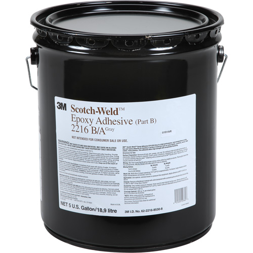 Scotch-Weld Adhesive, 5 gal., Pail, Two-Part, Grey O-Max