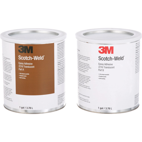 Adh&eacute;sif Scotch-Weld, 1 gal., Seau, Deux composants, Translucide O-Max