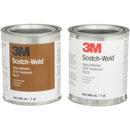 Adh&eacute;sif Scotch-Weld, 32 oz liq., Trousse, Deux composants, Translucide O-Max