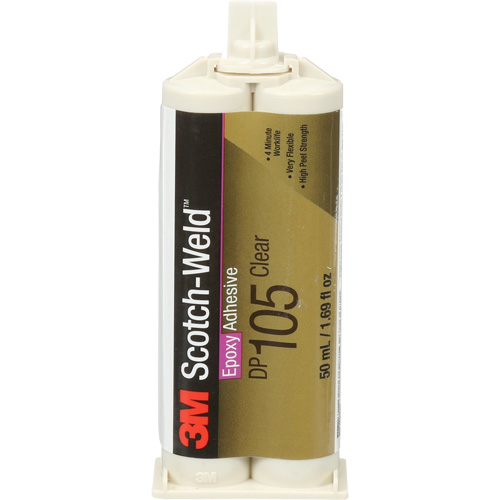 Adh&eacute;sif Scotch-Weld, 1,7 liq. oz., Cartouche, Deux composants, Translucide O-Max
