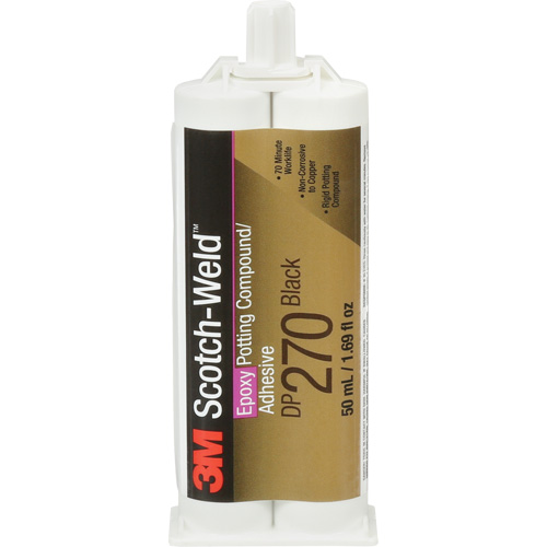 Mat&eacute;riau d'enrobement Scotch-Weld, 1,7 liq. oz., Cartouche double, Deux composants, Noir O-Max