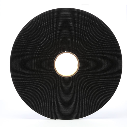 4508 Vinyl Foam Tape, 25.4 mm (1") W x 32.9 m (108') L, 125 mils, Black O-Max