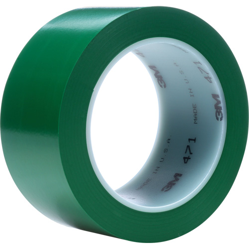 Ruban en vinyle 471, 76 mm (3") la x 32,9 m (108') lo, 5,3 mils, Vert O-Max