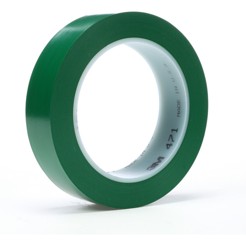 Ruban en vinyle 471, 19 mm (3/4") la x 32,9 m (108') lo, 5,2 mils, Vert O-Max