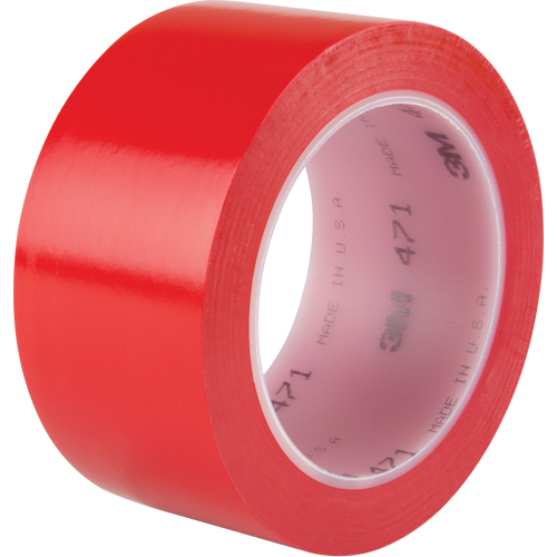 Ruban en vinyle 471, 50,8 mm (2") la x 32,9 m (108') lo, 5,3 mils, Rouge O-Max