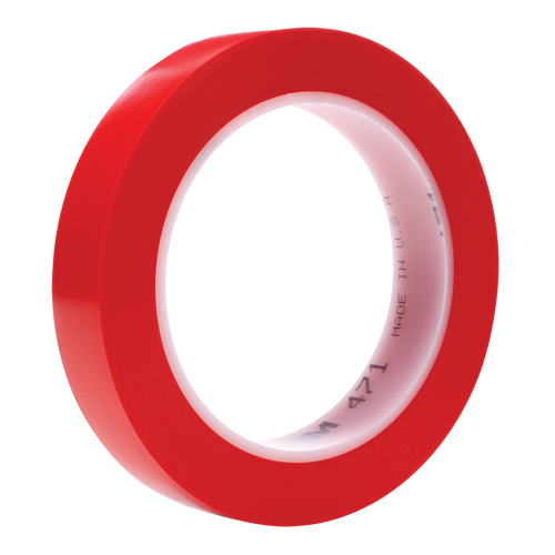 Ruban en vinyle 471, 19 mm (3/4") la x 32,9 m (108') lo, 5,3 mils, Rouge O-Max
