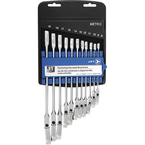 RCWS-11FM Metric Flex Head Ratchet Combination Wrench Set O-Max