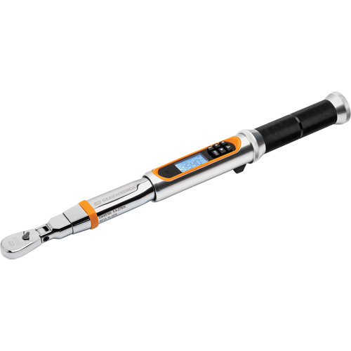 120XP Flex Head Torque Wrench with Angle, Electronic, 1/4" Square Drive, 24 - 240 in-lbs. O-Max