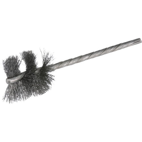 Ensemble de brosses internes &agrave; fils m&eacute;talliques ondul&eacute;s HeliTuf, 3/4" dia. x 1" l, 3-1/2" longueur hors tout O-Max
