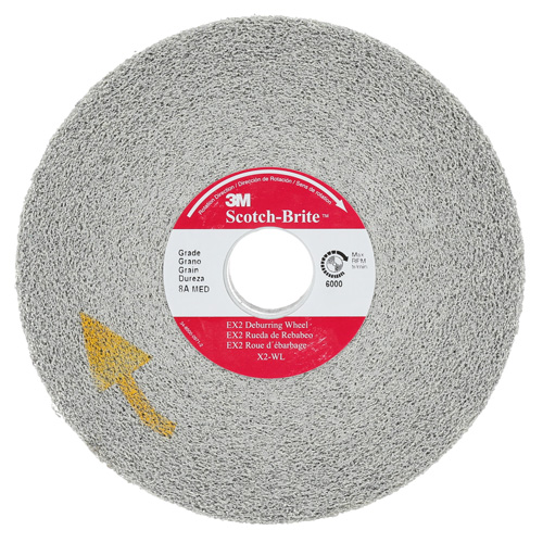 Meule d'&eacute;barbage EXL Scotch-Brite, 6" x 1", Arbre de 1"-8, 1, Oxyde d'aluminium O-Max