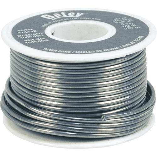 M&eacute;tal d'apport 60/40, &agrave; base de plomb, 60 % d'&eacute;tain, 40 % de plomb, &acirc;me Colophane, dia. 0,063" O-Max