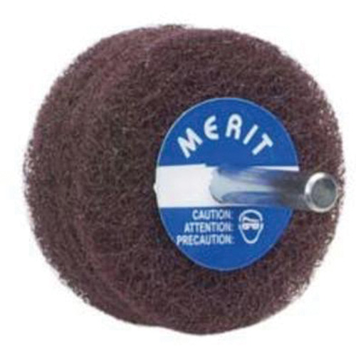 Abrasotex Non-Woven Disc Wheel, 3" Dia. x 1" W, 1/4" Arbor, Aluminum Oxide O-Max