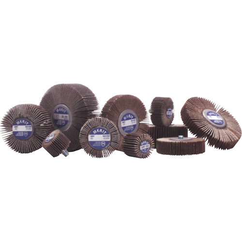 Flap Wheels - Mandrel Mounted Flap Wheels, Aluminum Oxide/Ceramic, 60 Grit, 1" x 1" x 1/4" O-Max