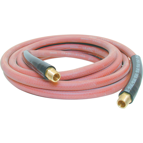 Airflex General Purpose Hoses, Air, Rubber, 1/4" dia. x 15', 200 psi, 1/4 NPT O-Max