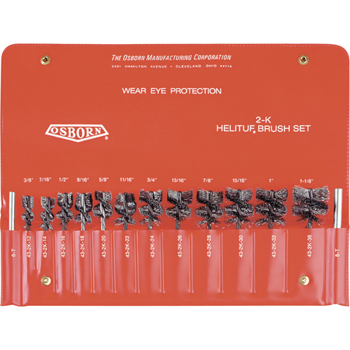 Ensemble de brosses internes &agrave; fils m&eacute;talliques ondul&eacute;s HeliTuf O-Max