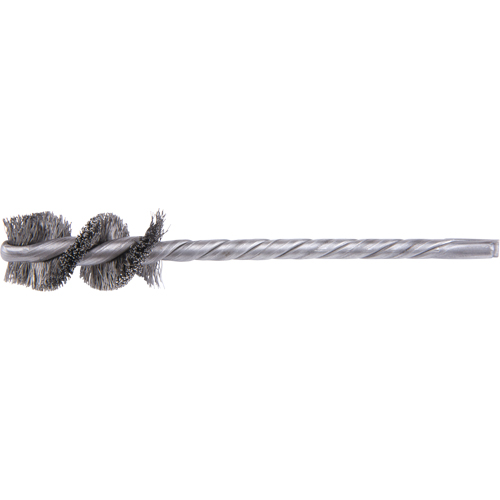 Ensemble de brosses internes &agrave; fils m&eacute;talliques ondul&eacute;s HeliTuf, 1/2" dia. x 1" l, 3-1/2" longueur hors tout O-Max