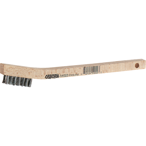 Small Cleaning Scratch Brush - Curved Back, Polypropylene, 2 x 9 Wire Rows, 8-5/8" Long O-Max