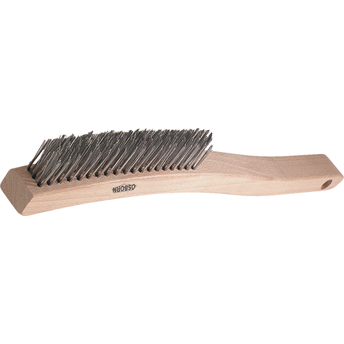 V-Trim Long Handle Scratch Brushes, Stainless Steel, 3 x 19 Wire Rows, 13-3/4" Long O-Max