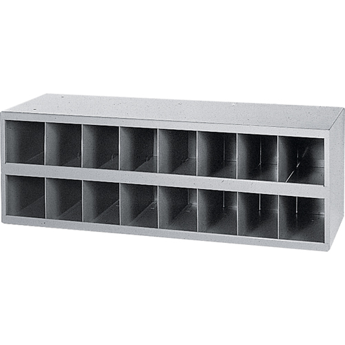 Armoires pour bacs de rangement en acier, 33-3/4" la x 12" p x 11-1/2" h, Gris O-Max