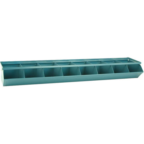 Sectional Bin Units, 100 lbs. Cap., 37" W x 8" D x 4-1/2" H, Blue O-Max