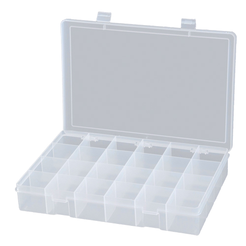 Boîtes &agrave; compartiments compactes en polypropyl&egrave;ne, 13-1/8" la x 9" p x 2-5/16" h, 24 compartiments O-Max