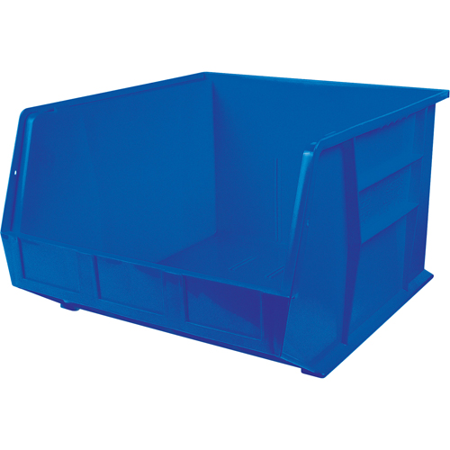Bacs ultra empilable & suspendable, 16-1/2" la, 11" h x 18" p, Bleu O-Max