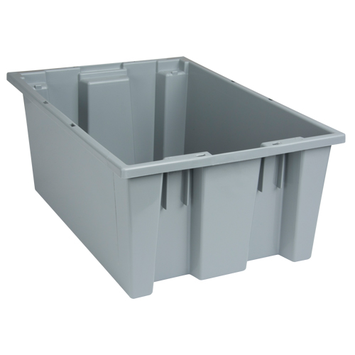 Contenants Stack & Nest, 8" x 19,5" x 13,5", Gris O-Max