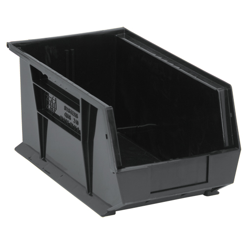 Bacs ultra empilable & suspendable, 8-1/4" la, 7" h x 14-3/4" p, Noir O-Max