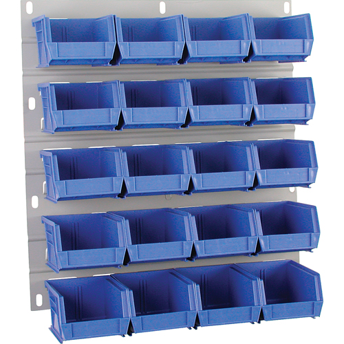 Hanging Panel, 20 Bins, 18" W x 1" D x 19" H O-Max