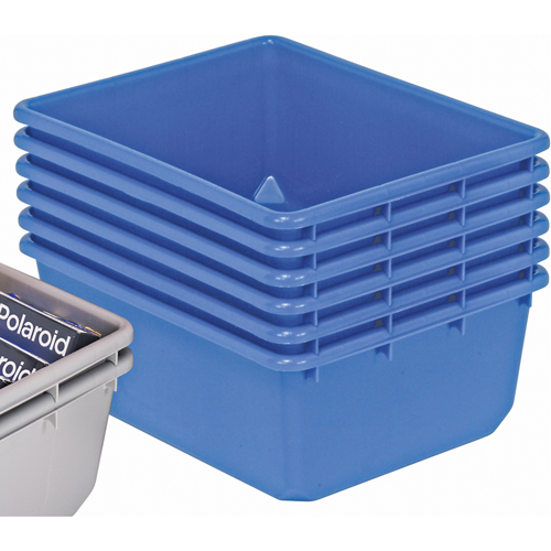 Contenants emboîtables QuanTub, 19" la x 24,5" p x 9,5" h, Bleu O-Max
